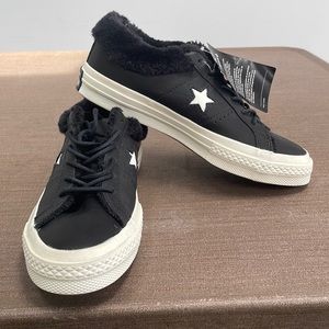 One Star Leather Faux Fur Lined Sneaker